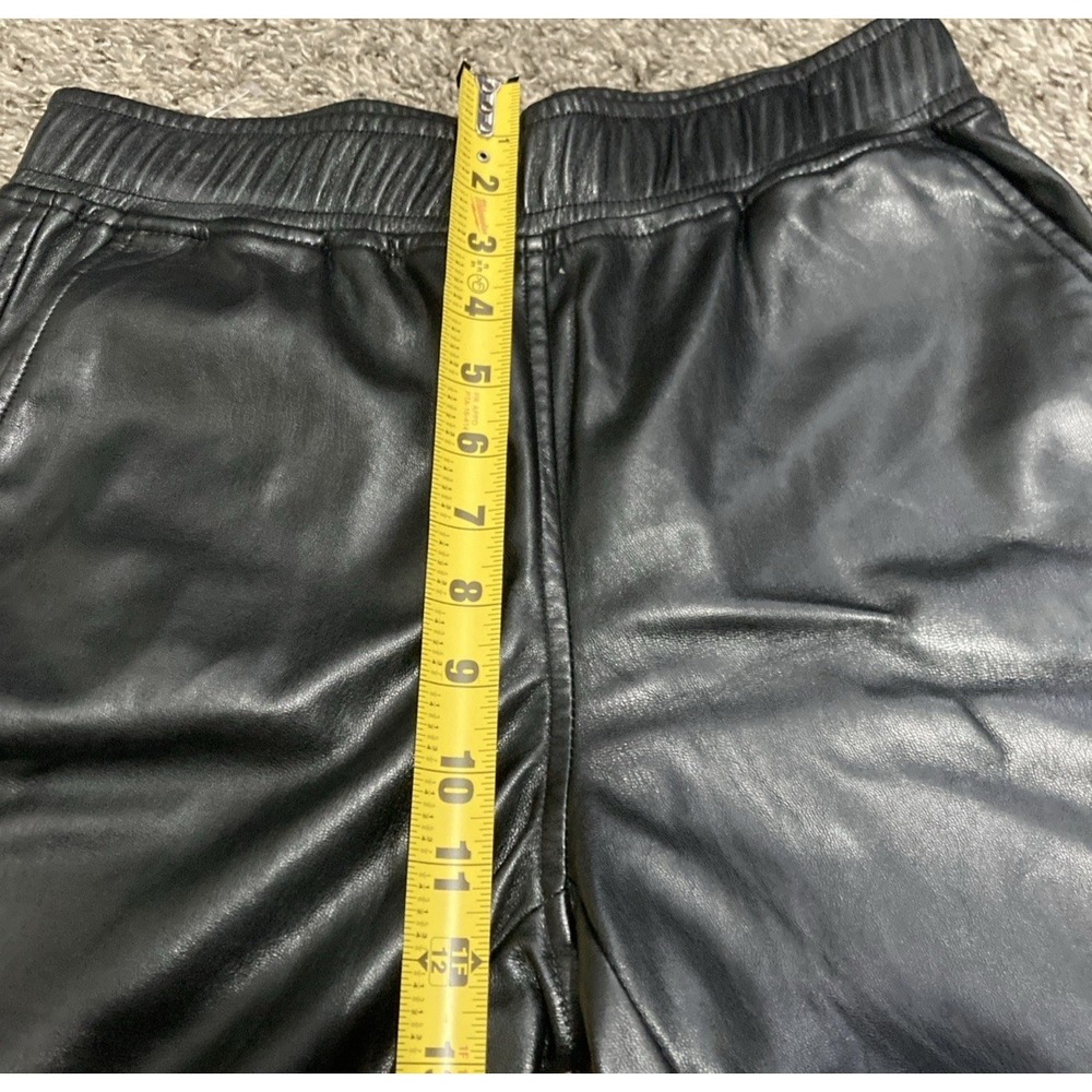 BB Dakota Steve Madden Faux Leather Jogger Pants Womens S Black Vegan Leather - Picture 9 of 9